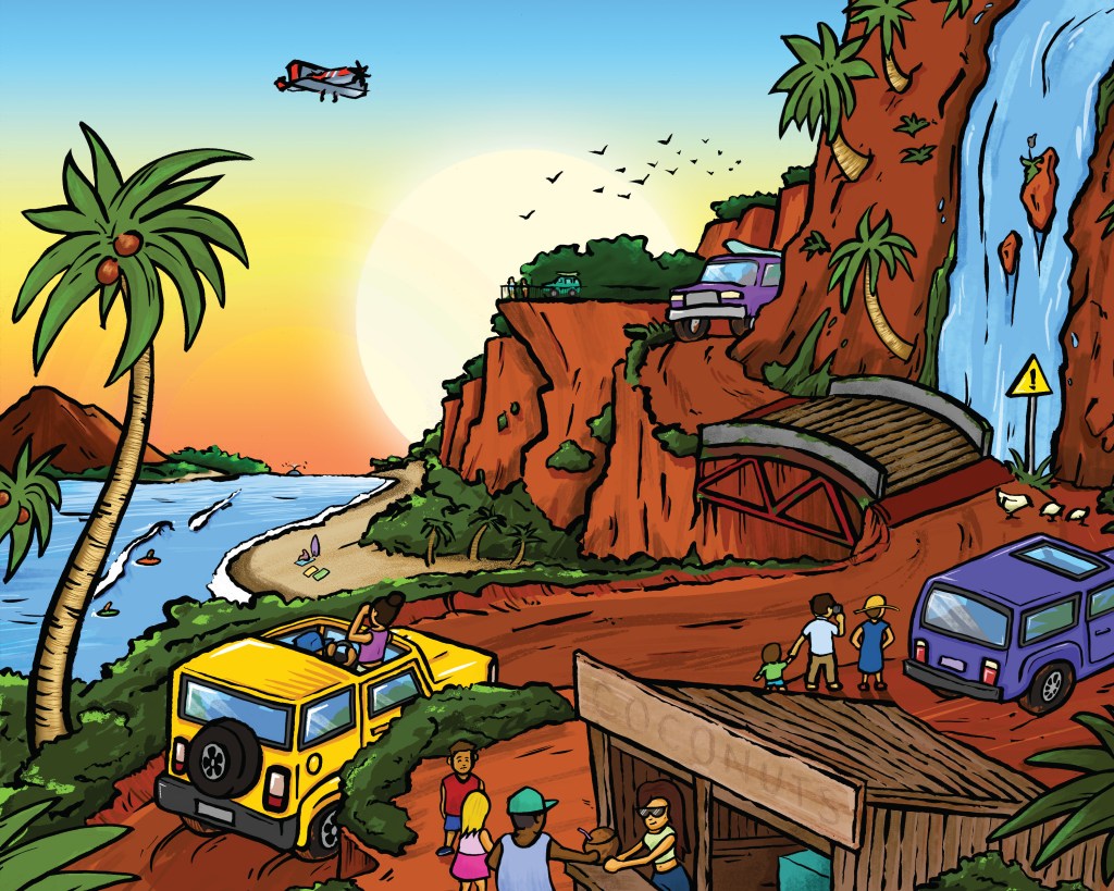 "Road to Hana" illustration